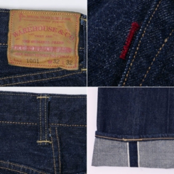 本格派アメカジ・デニムブランド、WAREHOUSE(ウェアハウス)のジーンズ、定番シルエットのストレート、Lot.1001です。