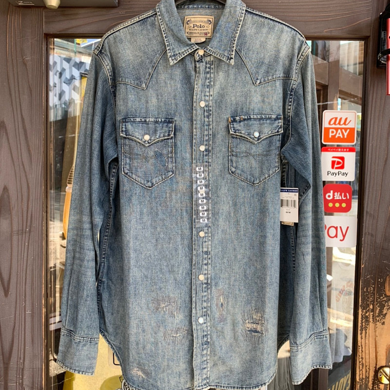 アメリカ買付けのラルフローレンのデニムシャツです。