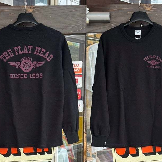 人気アメカジブランド、フラットヘッドのサーマルロンTです。