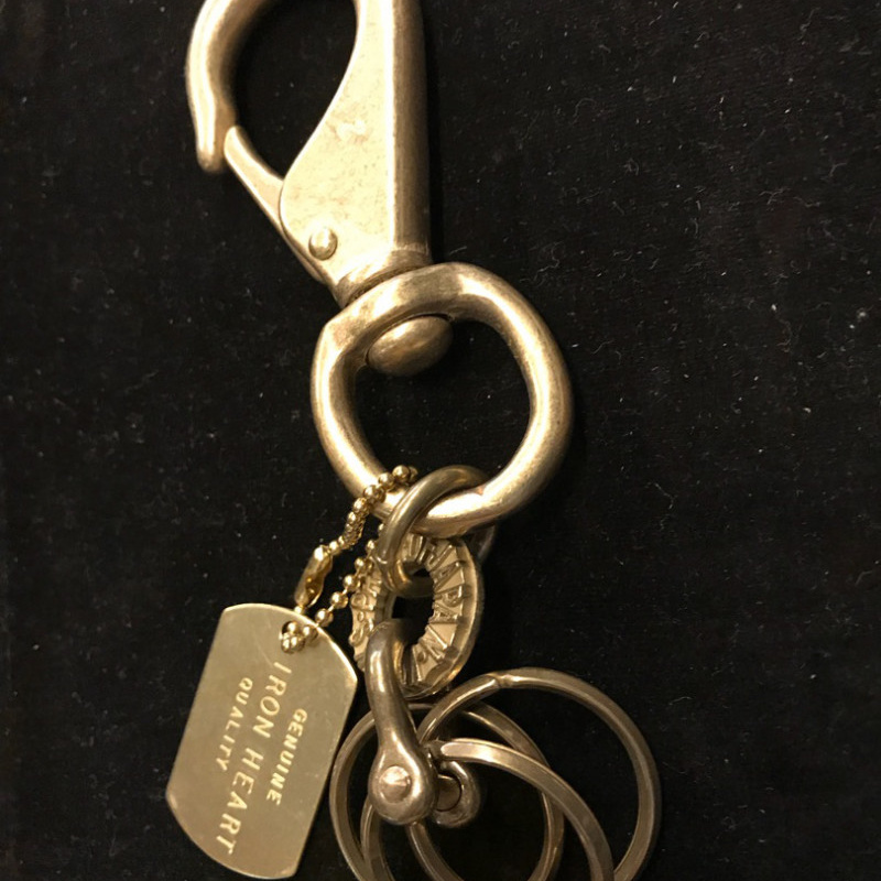 レア IRON HEART アイアンハート キーフック シルバー バイクチェーン